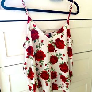 Floral Printed Linen Cami